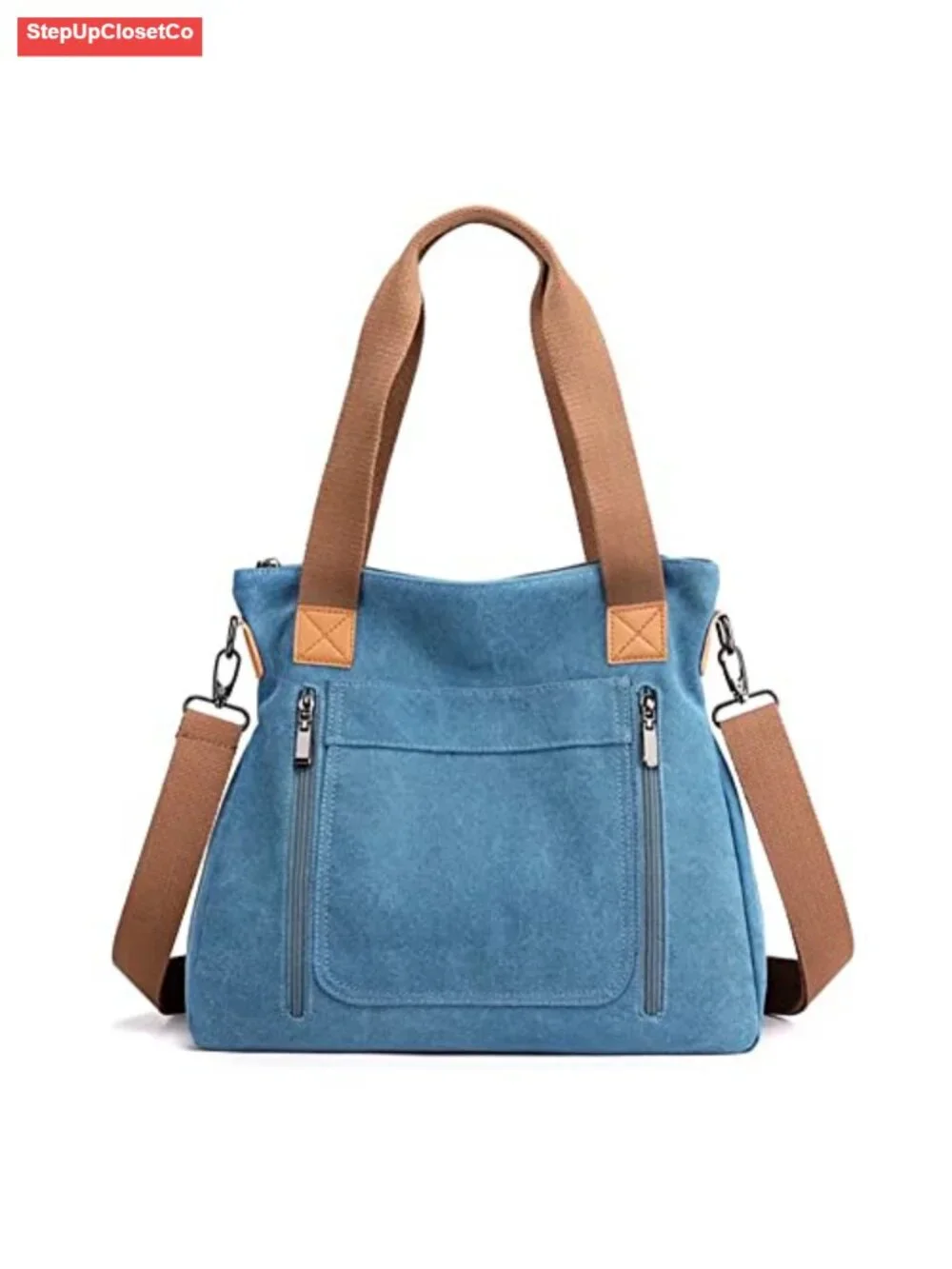 Large Canvas Hobo Handbag Crossbody Tote Shoulder Bag with Pockets